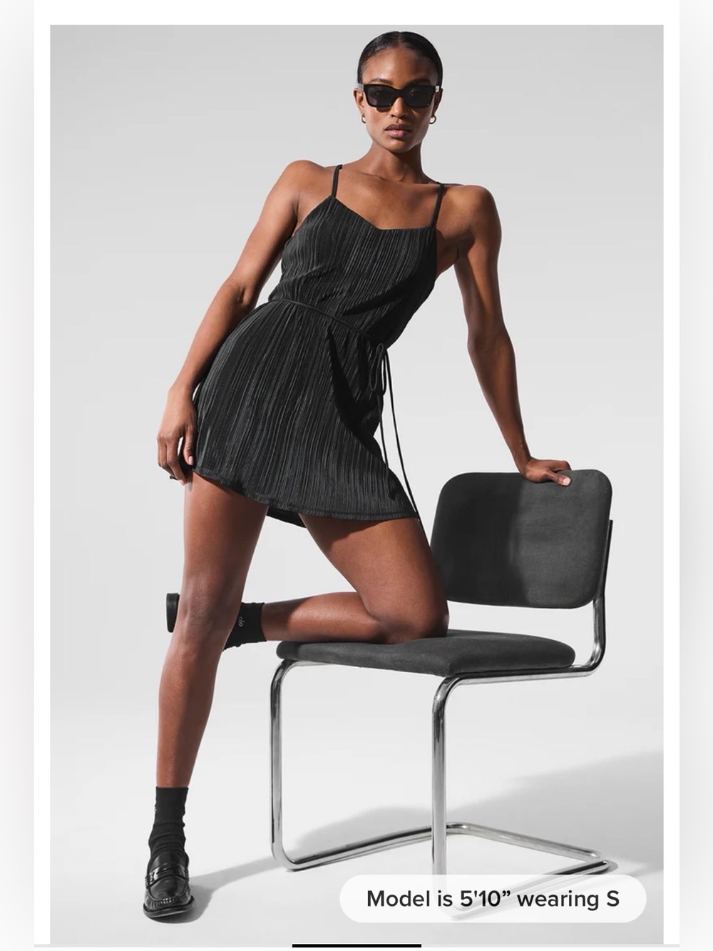 Alo Micro Plisse Game On Tennis Dress